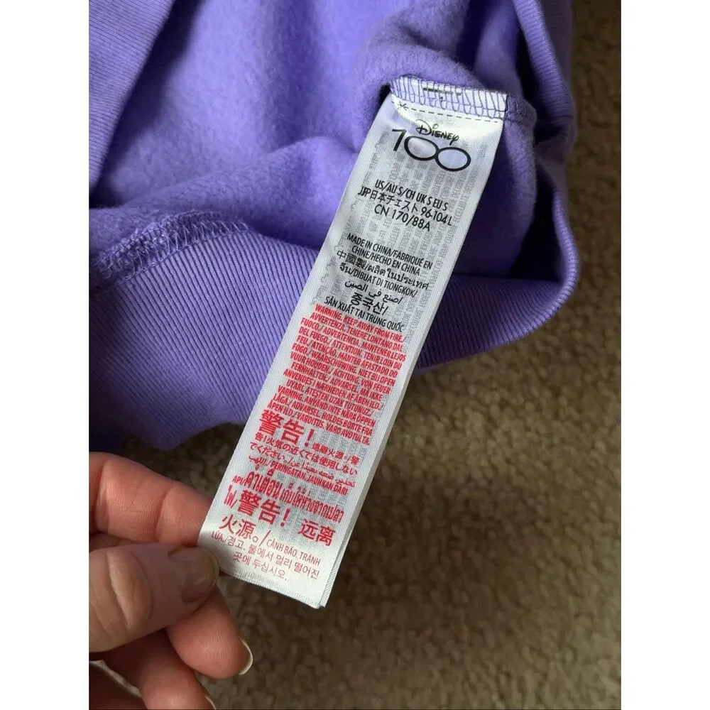 Disneyland Mickey Mouse & Friends Hoodie NEW Disney100 Purple Small - Picture 14 of 15